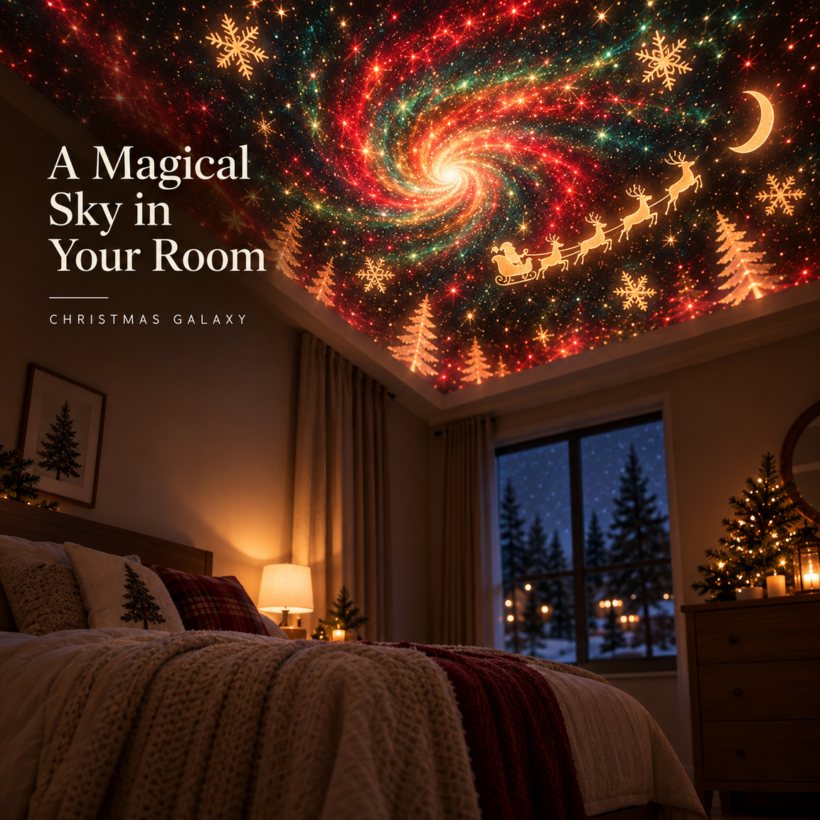 🎄🌌 Christmas Wonderland Galaxy Projector™ | 8 Magical Holiday Light Shows