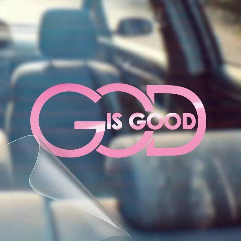 🙏 'God Is Good' Christian Car Decal Sticker | Premium Religious Décor