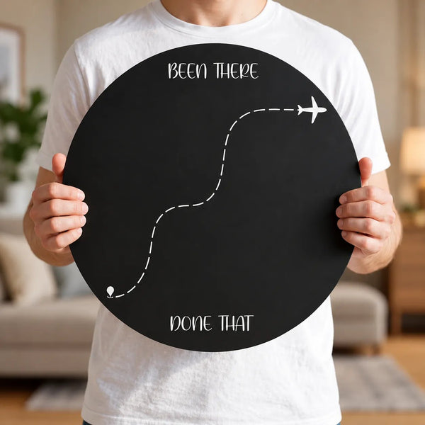 🌍 Travel Magnet Display Board | “Been There, Done That” Memory Wall