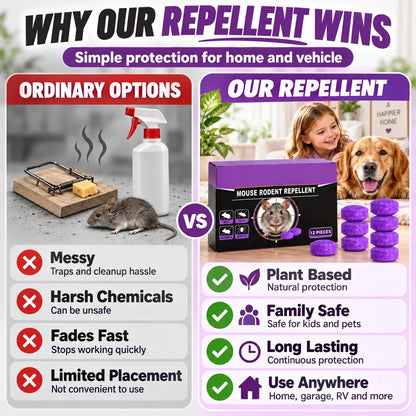 🔥 LAST DAY 50% OFF - Natural Plant-Based Rodent Repellent Balls (12 Pack) 🌿