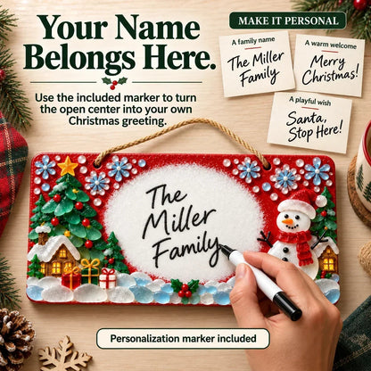 ⏳ Last Day 46% OFF – 🎄 Beginner-Friendly DIY Sea Glass Christmas Hanging Sign Kit | 8 Festive Designs with Handwritten Personalization ✍️