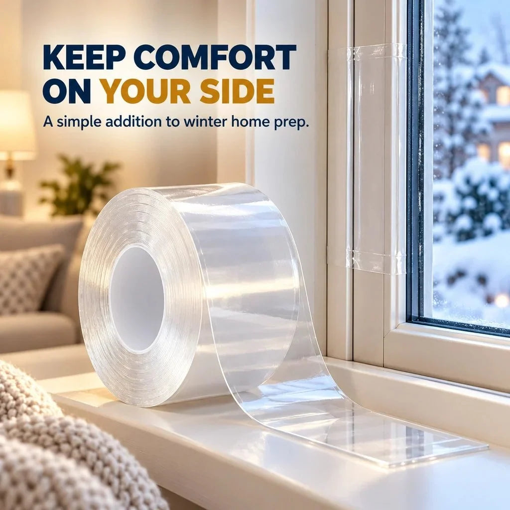 💨 Draft Stopper Clear Seal Tape – Keep Cold Air Out & Lower Energy Bills 🥶⏳