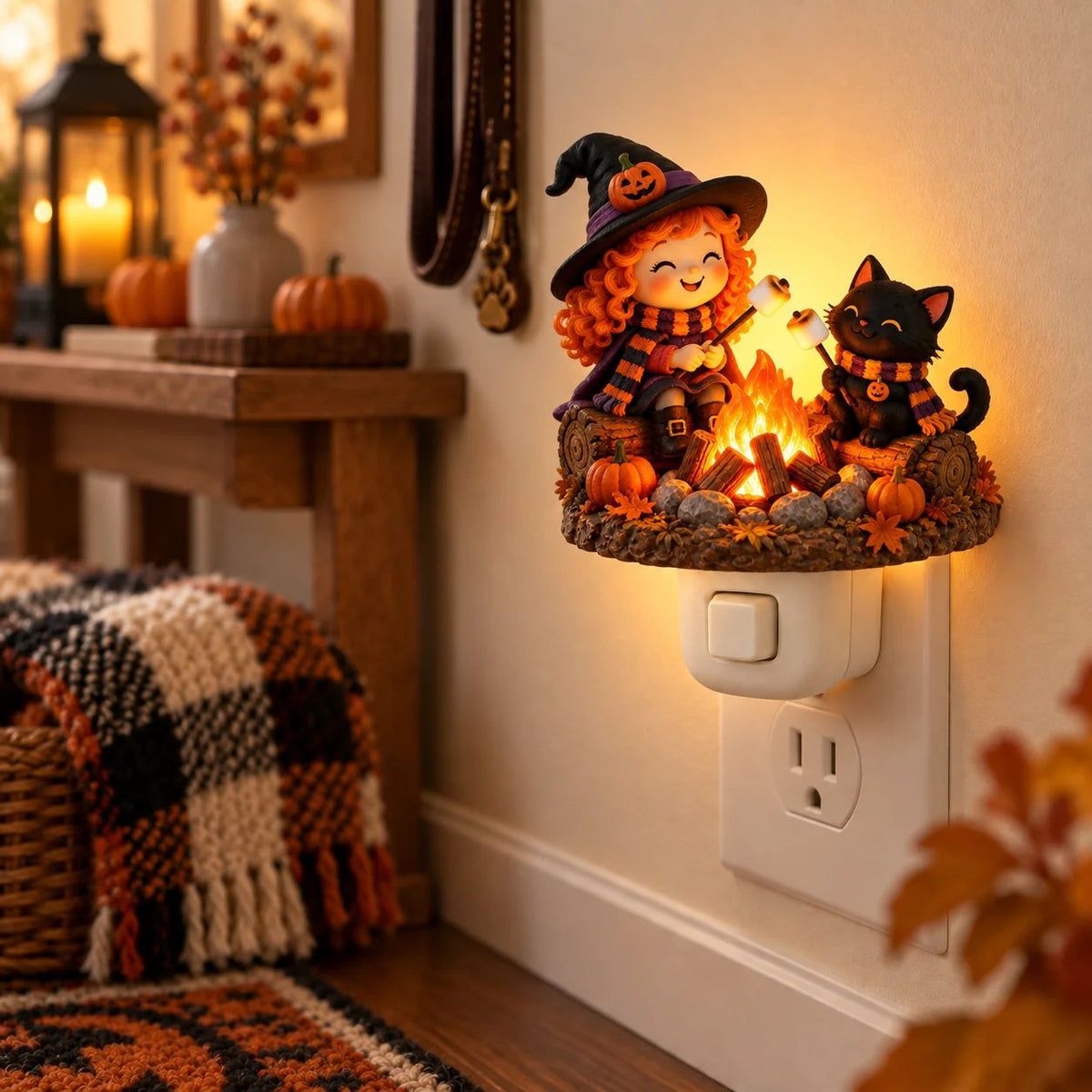 🔥LAST DAY 50% OFF | Flickering Campfire Plug-In Night Light