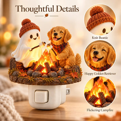 🔥LAST DAY 50% OFF | Flickering Campfire Plug-In Night Light