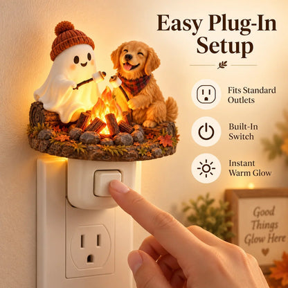 🔥LAST DAY 50% OFF | Flickering Campfire Plug-In Night Light