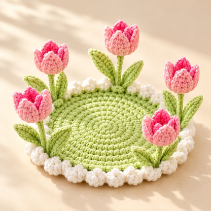 🌸49% OFF🌸Handmade Crochet Floral Coaster | Everlasting Table Art 🌸