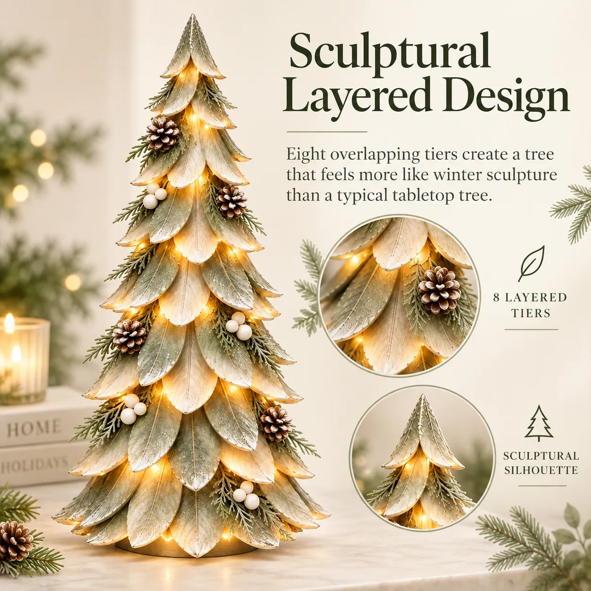 🌲 Winter Tree™ | Warm LED Layered Christmas Decor
