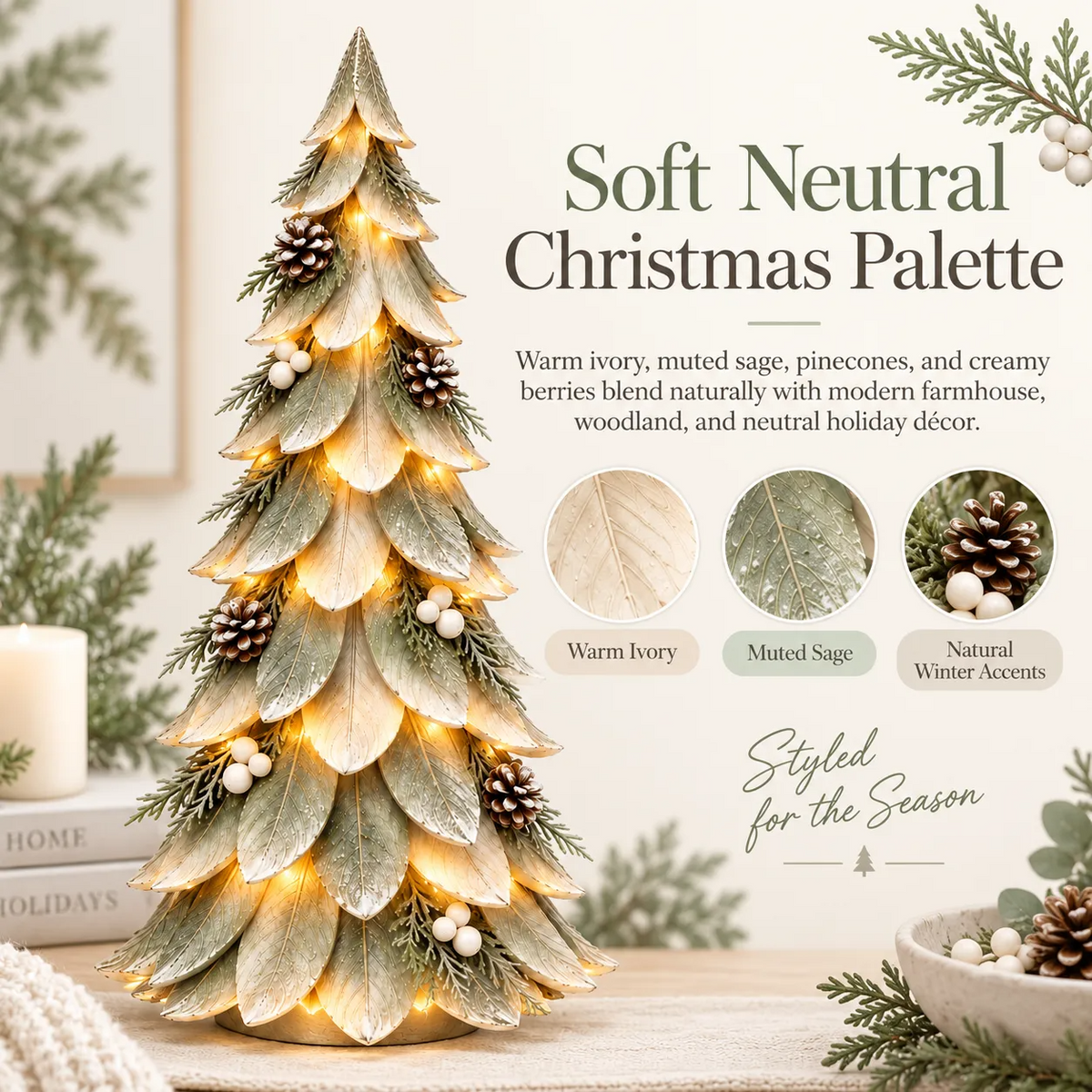 🌲 Winter Tree™ | Warm LED Layered Christmas Decor