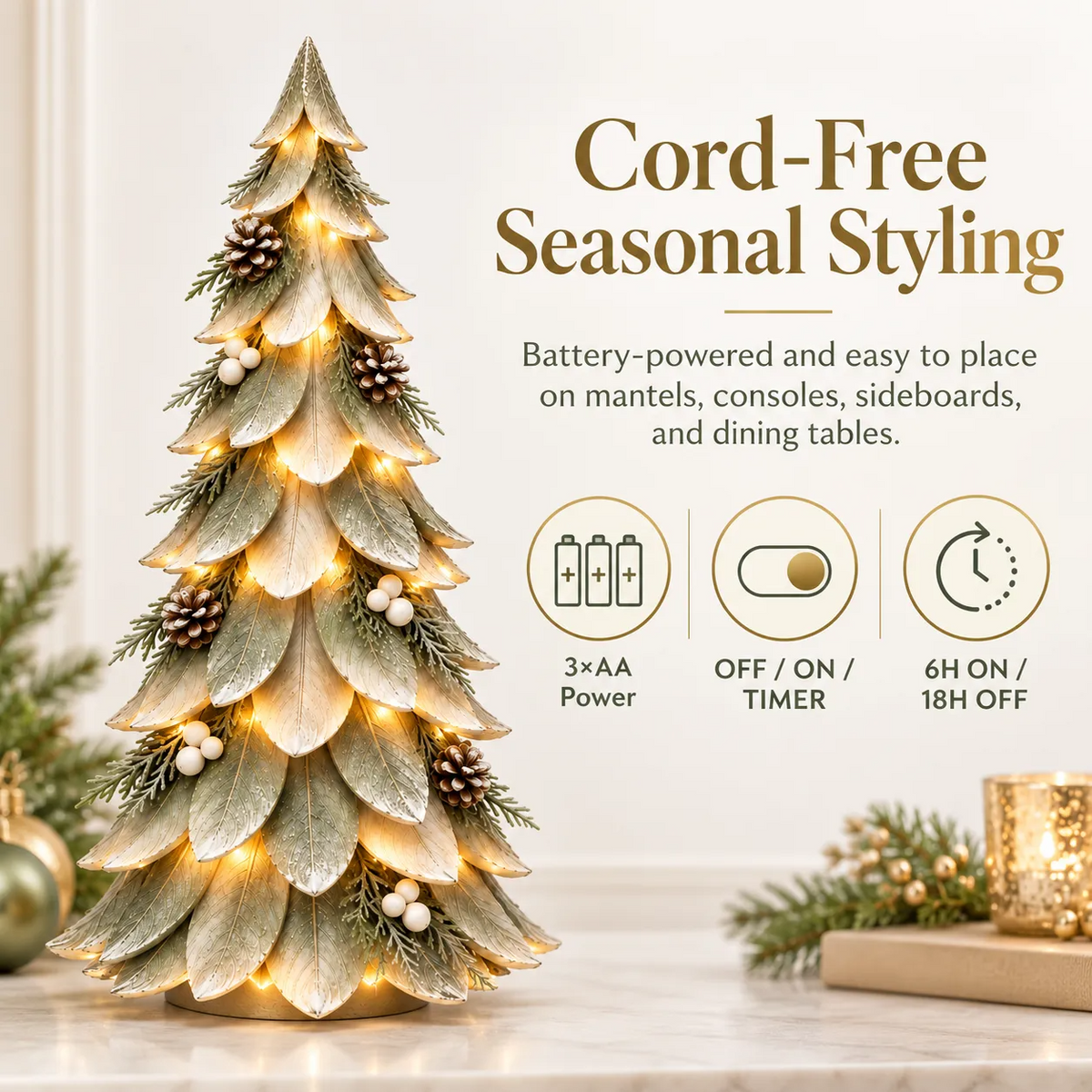 🌲 Winter Tree™ | Warm LED Layered Christmas Decor