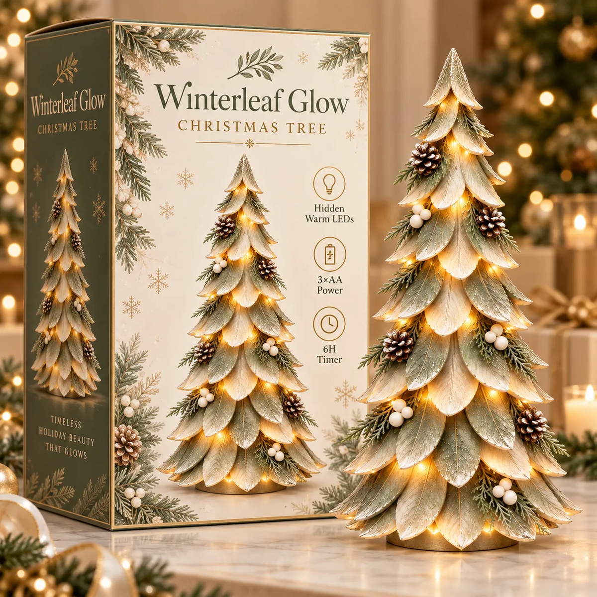 🌲 Winter Tree™ | Warm LED Layered Christmas Decor