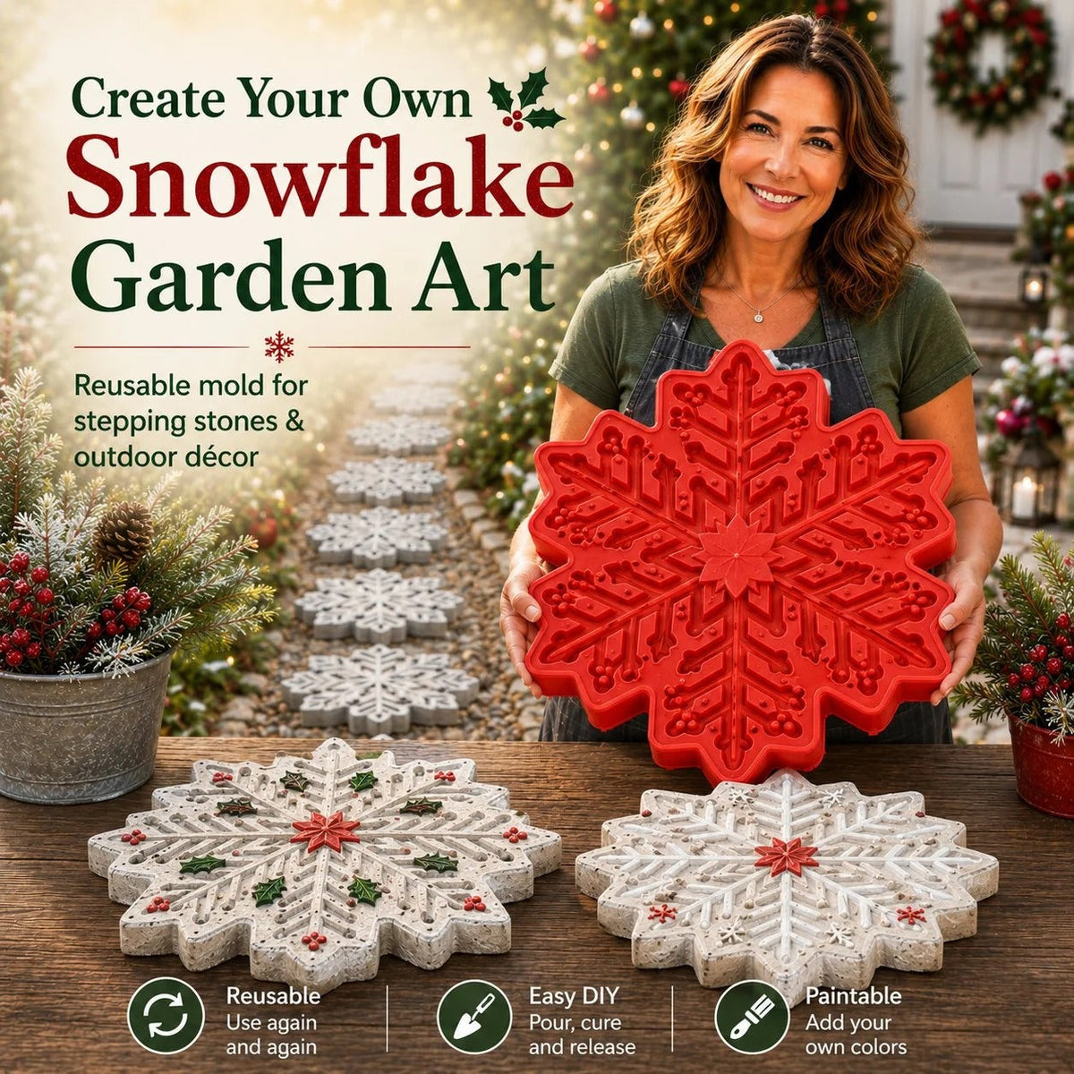 ⏳🔥LIMITED-TIME 50% OFF! ⏰🌻 Reusable Garden Art Mold – Make Your Garden Truly One of a Kind
