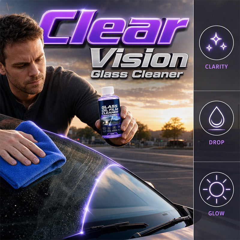 🔥 Car Glass Oil Film Cleaner – Remove Stubborn Oil Film, Grime & Stains for a Clearer Windshield