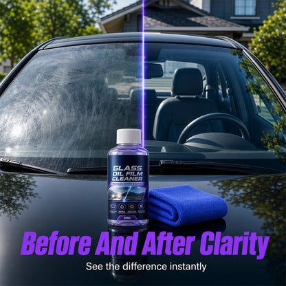 🔥 Car Glass Oil Film Cleaner – Remove Stubborn Oil Film, Grime & Stains for a Clearer Windshield