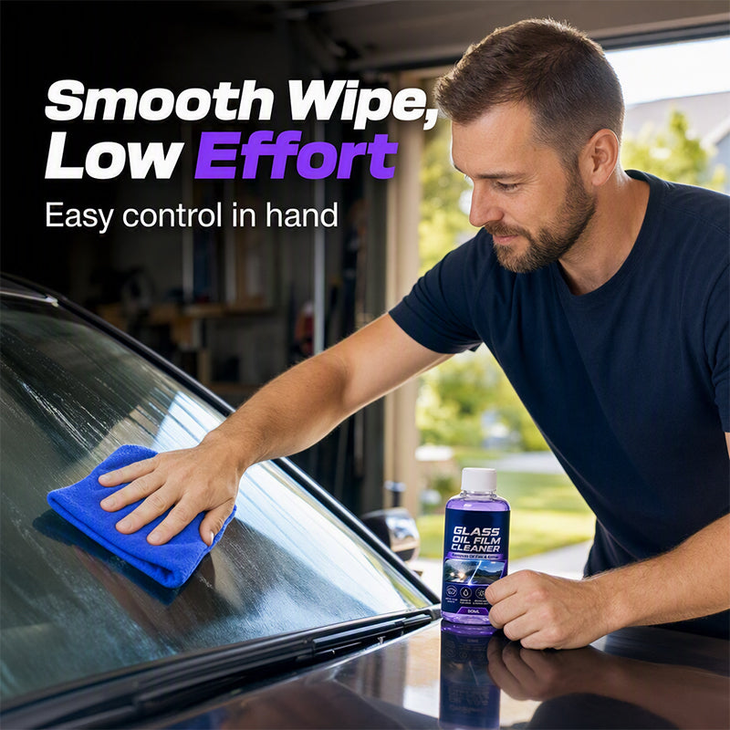 🔥 Car Glass Oil Film Cleaner – Remove Stubborn Oil Film, Grime & Stains for a Clearer Windshield