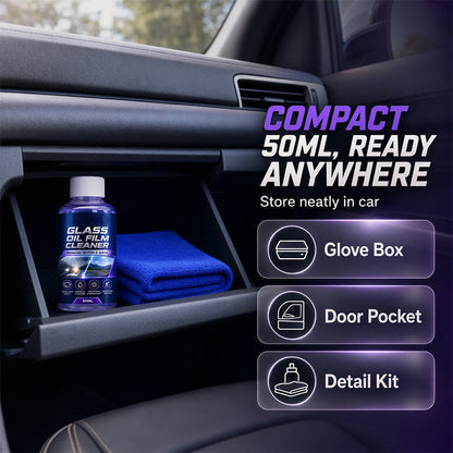 🔥 Car Glass Oil Film Cleaner – Remove Stubborn Oil Film, Grime & Stains for a Clearer Windshield