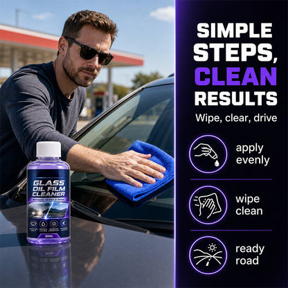 🔥 Car Glass Oil Film Cleaner – Remove Stubborn Oil Film, Grime & Stains for a Clearer Windshield