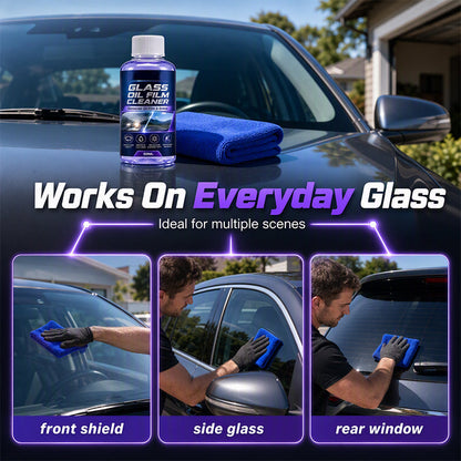 🔥 Car Glass Oil Film Cleaner – Remove Stubborn Oil Film, Grime & Stains for a Clearer Windshield