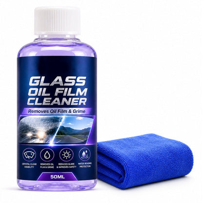 🔥 Car Glass Oil Film Cleaner – Remove Stubborn Oil Film, Grime & Stains for a Clearer Windshield