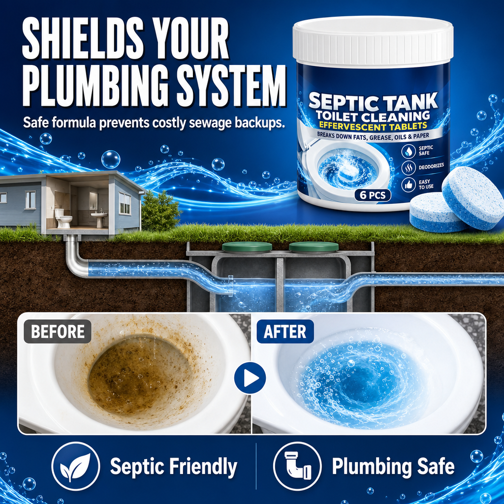 🚽✨ Effervescent Toilet Cleaning Tablets – Drop, Fizz & Refresh
