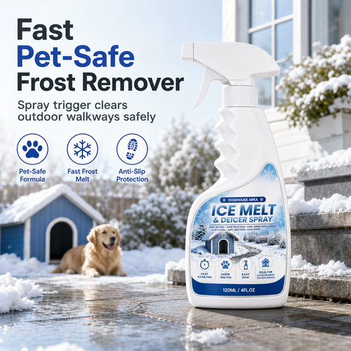 ❄️ Outdoor De-Icing & Snow Melting Spray – Fast-Acting Ice & Frost Remover for Walkways, Steps & Patios 🐾